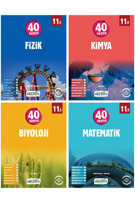 11. Sınıf 40 Seansta Fizik Kimya Biyoloji Matematik Seti Sayısal Okyanus Yayınları