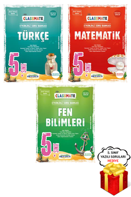 5. Sınıf Classmate Türkçe Matematik Fen Bilimleri Soru Bankası Okyanus Yayınları - Hediyeli