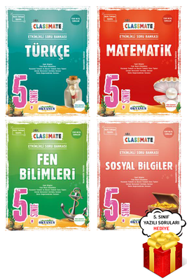 5. Sınıf Classmate Türkçe Matematik Fen Bilimleri Sosyal Soru Bankası Okyanus Yayınları - Hediyeli