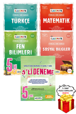 5. Sınıf Classmate Türkçe Matematik Fen Sosyal Soru B. ve 5 li Deneme Okyanus Yayınları - Hediyeli