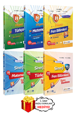 5. Sınıf Hiper ve Sinerji Türkçe Matematik Fen Bilimleri Konu Anlatımlı Soru Bankası Seti Hiper Zeka