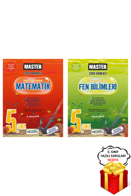 5. Sınıf Master Matematik ve Fen Bilimleri Soru Bankası Seti Okyanus Yayınları - Hediyeli