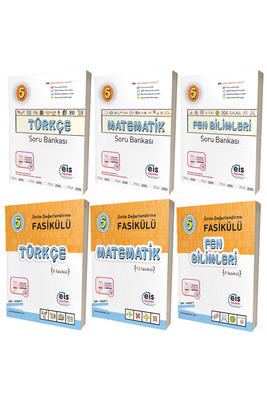 5. Sınıf Türkçe Matematik Fen Bilimleri Soru B. ve Ünite Değerlendirme Fasikülü Seti Eis Yayınları