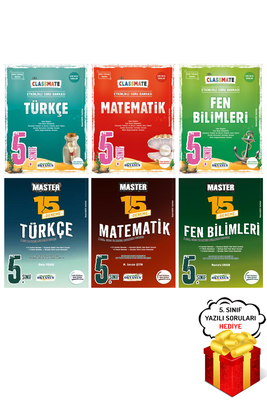 5. Sınıf Türkçe Matematik Fen Soru Bankası ve Deneme Seti Tam 6 Kitap Okyanus Yayınları - Hediyeli