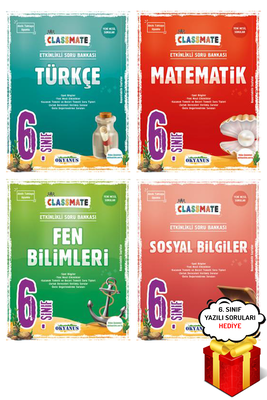 6. Sınıf Classmate Türkçe Matematik Fen Bilimleri Sosyal Soru Bankası Okyanus Yayınları - Hediyeli