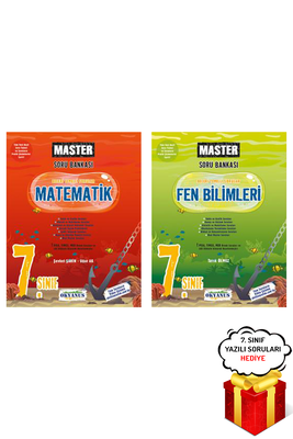 7. Sınıf Master Matematik ve Fen Bilimleri Soru Bankası Seti Okyanus Yayınları - Hediyeli