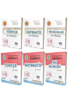 7. Sınıf Türkçe Matematik Fen Bilimleri Soru B. ve Ünite Değerlendirme Fasikülü Seti Eis Yayınları