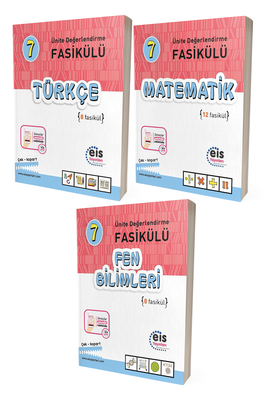 7. Sınıf Türkçe Matematik Fen Bilimleri Ünite Değerlendirme Fasikülü Seti Eis Yayınları