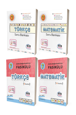 7. Sınıf Türkçe Matematik Soru Bankası ve Ünite Değerlendirme Fasikülü Seti Eis Yayınları