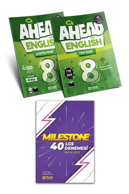 8. Sınıf Ahead With English Practice Book - Test Book Milestone 40'lı Deneme Team Elt Publishing