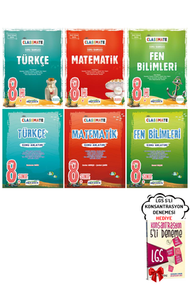 8. Sınıf LGS Classmate Türkçe Matematik Fen Bilimleri Konu Anlatımı Soru Bankası Okyanus - Hediyeli