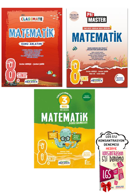 8. Sınıf LGS CM Master ve 3 Nesil Matematik Soru Bankalı Deneme Seti Okyanus - Hediyeli