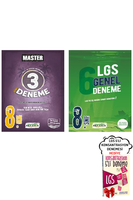 8. Sınıf LGS Master 3'lü Deneme ve 6'lı Genel Deneme Seti Okyanus Yayınları - Hediyeli