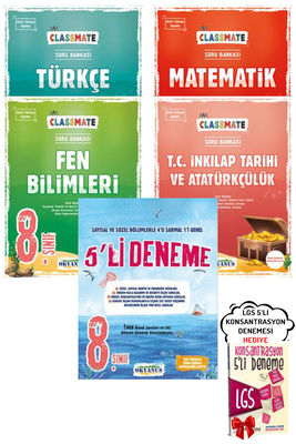 8. Sınıf LGS Master Türkçe Matematik Fen İnkılap Soru Bankası ve 5'li Deneme Okyanus - Hediyeli