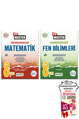 8. Sınıf LGS Pre Master Matematik ve Fen Bilimleri Soru Bankası Seti Okyanus Yayınları - Hediyeli