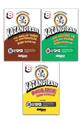 8. Sınıf LGS Sosyal Bilgiler İngilizce Din Kültürü Kazandıran Soru Bankası Seti Ankara Yayıncılık