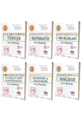 8. Sınıf LGS Tüm Dersler Soru Bankası Seti Tam 6 Kitap Eis Yayınları