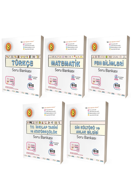 8. Sınıf LGS Türkçe Matematik Fen Bilimleri İnkılap Din Kültürü Soru Bankası Seti Eis Yayınları