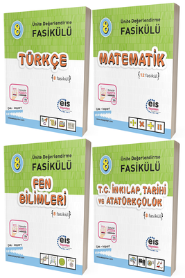 8. Sınıf LGS Türkçe Matematik Fen Bilimleri İnkılap Ünite Değerlendirme Fasikülü Eis Yayınları