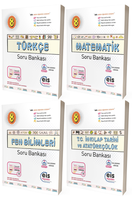 8. Sınıf LGS Türkçe Matematik Fen Bilimleri TC İnkılap Tarihi Soru Bankası Seti Eis Yayınları