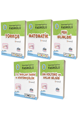 8. Sınıf LGS Türkçe Matematik Fen İnkılap Din Kültürü Ünite Değerlendirme Fasikülü Eis Yayınları