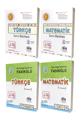 8. Sınıf LGS Türkçe Matematik Soru Bankası ve Ünite Değerlendirme Fasikülü Seti Eis Yayınları