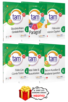 8. Sınıf TAM Türkçe 1-2-3-4-5-6 Fasikül Seti Hiper Zeka