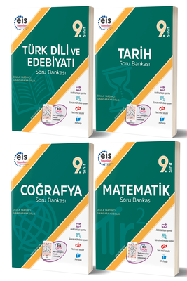 9. Sınıf Edebiyat Tarih Coğrafya Matematik Soru Bankası Seti Eis Yayınları