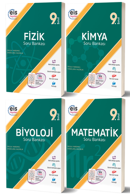 9. Sınıf Fizik Kimya Biyoloji Matematik Soru Bankası Seti Eis Yayınları