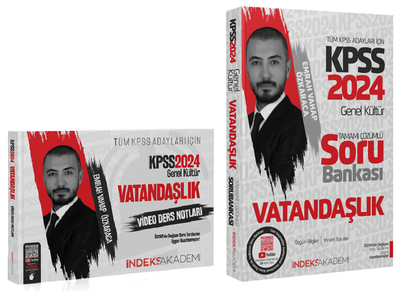 İndeks Akademi 2024 KPSS Vatandaşlık Video Ders Notları + Soru 2 li Set - Emrah Vahap Özkaraca İndeks Akademi Yayıncılık