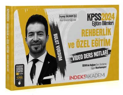 İndeks Akademi 2024 KPSS Eğitim Bilimleri Rehberlik ve Özel Eğitim Video Ders Notları - Bulut Vurdum İndeks Akademi Yayıncılık