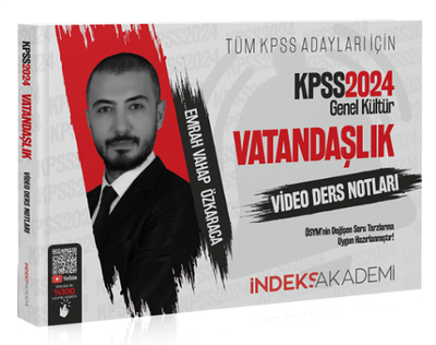 İndeks Akademi 2024 KPSS Vatandaşlık Video Ders Notları - Emrah Vahap Özkaraca İndeks Akademi Yayıncılık