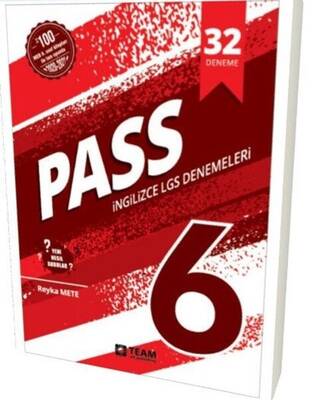 Team ELT Publishing Pass 6 - 32 Adet Yeni Nesil LGS Deneme Sınavı