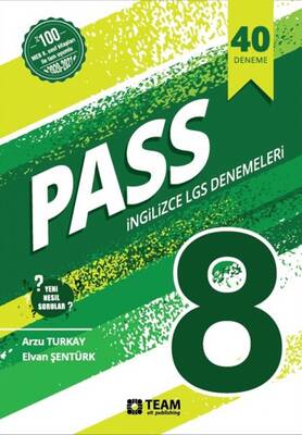 Team ELT Publishing Pass 8 - 40 Adet Yeni Nesil LGS Deneme Sınavı