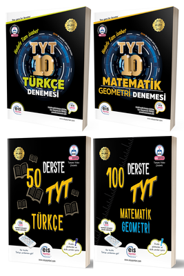 TYT 100 + 50 Derste Matematik-Geometri Türkçe ve Mat-Geo Türkçe 10'lu Branş Denemeleri Eis Yayınları