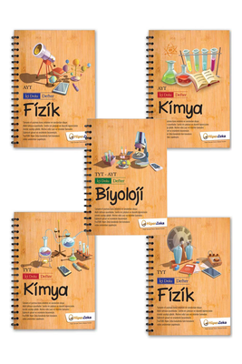 TYT-AYT Fizik Kimya Biyoloji İçi Dolu Defter Seti Hiper Zeka