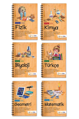 TYT Türkçe Matematik Fizik Kimya ve TYT AYT Biyoloji Geometri İçi Dolu Defter Seti Hiper Zeka