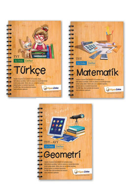 TYT Türkçe Matematik Geometri İçi Dolu Defter Seti Hiper Zeka