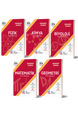 YKS TYT AYT Fizik Kimya Biyoloji Matematik Geometri Soru Bankası Sayısal Seti Eis Yayınları